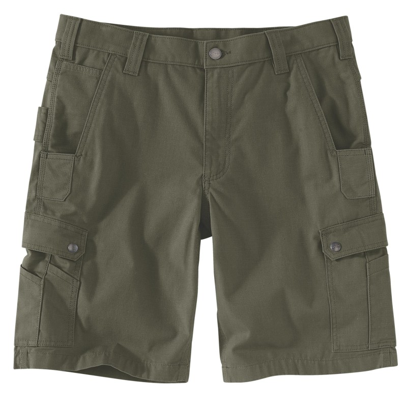 RIPSTOP-CARGO-WORK-SHORT-104727-075-STEEL-W30 kaki
