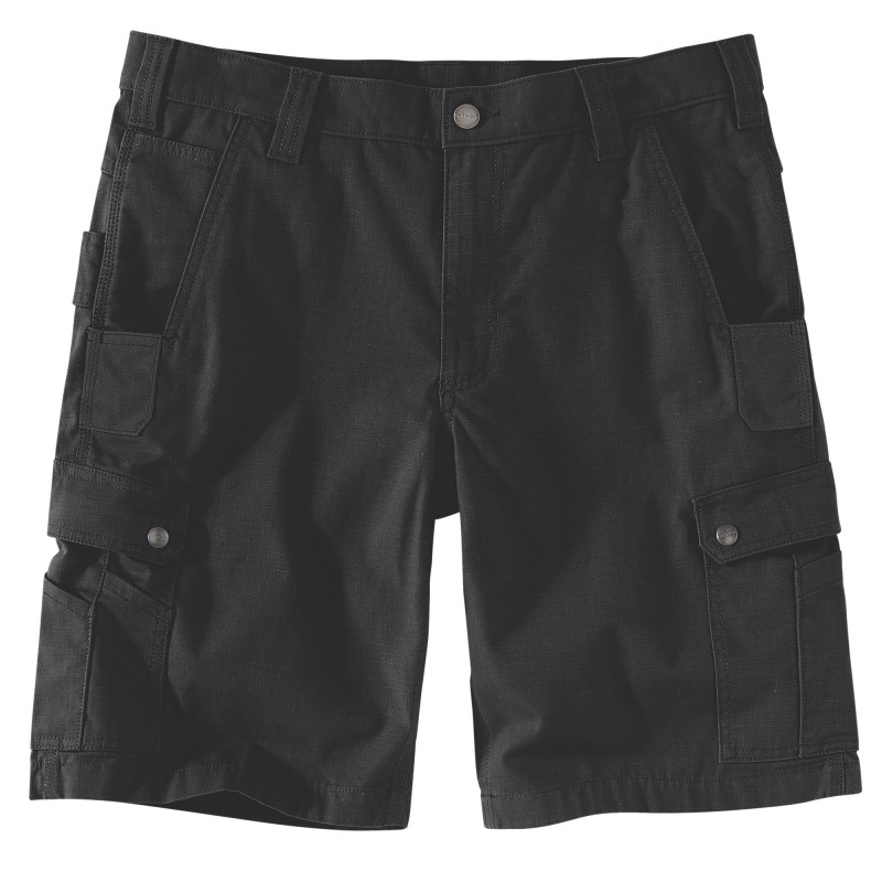 RIPSTOP-CARGO-WORK-SHORT-104727-075-STEEL-W30 noir